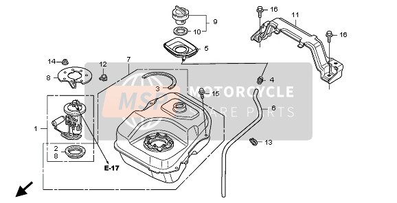 Honda SH150S 2011 Benzinetank voor een 2011 Honda SH150S